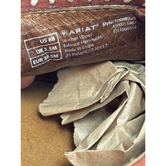 Ariat Womens Bella Clogs  Sandals Slip On Size 8 B Chili Red Leather  Stitching - Picture 10 of 12